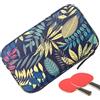 Fruusv Custodia protettiva portatile per rack, Sturdy Pong Paddle Holder, Shockproof Storage Bag, Lightweight & Zippered Design, for Sport, Travel, Home, 28x18x3 cm, Blue and Yellow