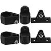 LIFKICH Set 6 Pezzi Accessori per Barche in Plastico Nero per Fissaggio Tendalino Bimini Top, Resistente e Leggero, Cerniere a Giunto Piatto per Copertura Yacht e Canoa Stili Multipli