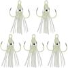 JAMIEKA 6 cm / 6,2 cm Glow Soft Jigs Squid Skirt Baits con gancio attrezzatura da pesca accessori esche da pesca esche artificiali esche da pesca