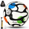 UTiTiVOOD Pallone da calcio misura 5, in pelle PU impermeabile, superficie senza cuciture, palla da partita ufficiale, allenamento palloni da calcio, con pompa e aghi