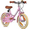 PROMETHEUS BICYCLES Bicicletta retrò per bambini a partire dai 4 anni in su, 14 pollici, per bambini e bambine, colore: rosa