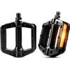 ROSE KULI Pedali per bicicletta con catarifrangenti, pedali MTB 9/16 pollici, antiscivolo con cuscinetti sigillati, pedali piatti stabili per e-bike, Gravel Bike, bici da trekking, bici da corsa