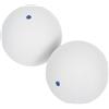 JEWEDECO 2 Pezzi Palle da Allenamento Squash in Gomma Bianco per Principianti e Atleti, Precisione Peso e Dimensione per Coordinazione Occhio-Mano Indoor e Outdoor