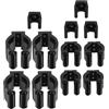 Healeved 12 Pezzi Portacanne da Pesca e Porta Stecche da Biliardo in Plastica Pp Clip da Muro per Supporto Asta, Resistente e Portatile per Pesca e Biliardo