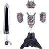 XKlemBauklode Set di accessori per armi da cavaliere medievale Greatsword Knight, casco, armatura e scudo, adatto per mini soldato, set di parti di mattoni MOC per modelli da esposizione (6 pezzi)