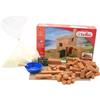 Teifoc Faujas SAS Teifoc Casa Cottage 4010, Multicolore, Piccola, 840011 | Mini mattoni, kit con malta e mattoni, costruire una casa per bambini, giocattolo Montessori, gioco creativo per bambini