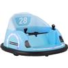 GYMAX Auto Elettrica per Bambini, Auto Bumper a Batteria con LED Lampeggianti, Auto da Scontro con Connessione Wireless, Musica e Effetti Sonori, Giocattolo da Scontro per Bambini 18+ Mesi (Blu)