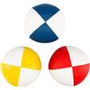 Diabolo Freizeitsport Set di 3 Palle da giocoliere Diabolo Premium Soft Juggling Balls Bicolore - 67mm Ø ✓ Palla da giocoliere ✓ Water Repellent ✓ Morbida Similpelle I Set di Giocoleria per Giovani e Adulti