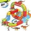 Flouricelline Cube Track Magnetico con Blocchi, 3D Blocchi Magnetici con Segnaletica Stradale, DIY Cube Track e Include Treni, Giocattolo STEM, Giocattolo Educativo di Costruzione, Regalo per Bambini dai 3 ai 12