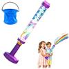 Gienslru Glowing Rainbow LED Firework Water Gun, Push Pop Water Blaster with Lights, Leakproof Water Fireworks Toys for Summer Pool Party and Outdoor Games (1)