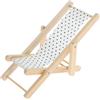 KOMBIUDA Mini Sedia Da Spiaggia Pieghevole in Legno Per Casa Delle Bambole Accessori Decorativi Casa Miniatura Mobili Da Giardino