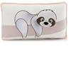 NICI Cuscino in peluche con motivo bradipo Izzy Icetumbler, morbido e ideale per le coccole di bambini e adulti, per casa, asilo o in viaggio, 43 x 25 cm, beige - 62446