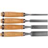 BIUDECO 1set Sgorbie per Intaglio Legno con Manico in Legno Massello e Lama in Acciaio Scalpelli Semi-rotondi Resistenti per Falegnameria e Lavorazione Artigianale Kit Completo