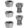 Kivivaka 2PCS Router Collet Chuck Adapter 663589510mm, Acciaio al Carbonio temprato Split Bushing Legno Incisione e Taglio Macchine