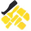 Gucagle Kit di raschietti per rimozione sigillante per vetro in silicone, 9 pezzi, azionati manualmente, in plastica flessibile, per porte, finestre, piastrelle, fughe, resina per giunti