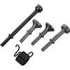 DECOMELODY Set da 5 Pezzi Scalpelli per Martello Pneumatico Piatto in Acciaio Molle di Compressione Accessori per Utensili Pneumatici Industriali Kit Punte per Levigatura e Rivetti Adatto