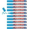 edding 250 pennarelli per lavagne bianche - azzurro - 10 pennarelli - punta rotonda 1,5-3 mm - pennarello per lavagna bianca, cancellato a secco - lavagna bianca, flipchart, bacheca per appunti
