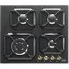 Lofra HRNM6G0 Nero Da incasso 60 cm Gas 4 Fornello(i)