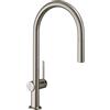 hansgrohe Talis M54 Miscelatore cucina monocomando 210, bocca d'erogazione estraibile, 1 getto, sBox, acciaio inox, 72803800