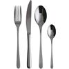 Sambonet - Taste Set di Posate da Tavola per 6 persone, 24 pezzi in Acciaio Inox finitura PVD : 6 forchette, 6 cucchiai, 6 coltelli, 6 cucchiaini da tè, Lavabili in lavastoviglie, Nero