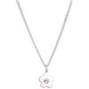 Elli Collana Pendente fiori in Argento Sterling 925 dorato rosa con cristalli per bambini