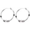 ENTREPLATA Coppia di anelli in argento 925 stile Bali - due orecchini creoli piercing unisex fatti a mano da 25 mm - design etnico artigianale in argento sterling - modello 36