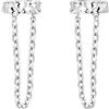 SOFIA MILANI - Orecchini da Donna in Argento 925 - Piercing Finto a Catena