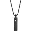 Kuzzoi Collana da uomo con ciondolo a piastrina (24 mm) rettangolare in argento sterling 925, in design vintage ossidato, lunghezza 60 cm, Argento sterling argento sterling ossidato