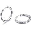 PROSTEEL Orecchini Uomo Donna 14mm Cerchio Piccoli Huggie Acciaio Impermeabile