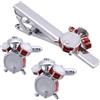 Hoite Batteria Uomo Gemelli e Fermacravatta Set Argento per Cravatta Regolare per Appassionati di Musica Accessorio in Ottone Anticorrosione per Uso Quotidiano Occasioni Speciali