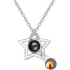 Moainut Ti amo collana con 100 lingue,collana ciondolo a stella con foto all'interno,925 gioielli in argento sterling regalo per l'amato
