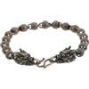 Hohopeti Bracciale Design Unico e Comodo in Rame Motivo Drago e Perline Vintage per Abiti Formali e Uso Quotidiano Unisex