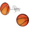 Zenvie Orecchini basket, argento sterling 925, sport