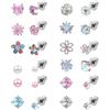 Mikovivi 12 Paia Orecchini a Vite Donna, Flat Back Studs Acciaio Inossidabile Perle Cuore Stella Zircone Ipoallergenici Orecchini a Perno con Parte Posteriore Piatta Gioielli per Regali Donne Adulte