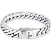 Kuzzoi - Bracciale da uomo Buddha, in argento Sterling 925, fatto a mano, catena a maglia barbazzale, lucido, da uomo, con incisione, larghezza 14 mm, peso 90 g, peso 335101, 23, Argento sterling