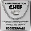 Bramart Collana Cubana Uomo Cuoco idea regalo Compleanno - Idee Regali per lui Natale Festa del papà - Gadget e Set per Chef - Cofanetto con DEDICA incluso