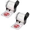 BETCKEY - Etichette continue di ricambio nero/rosso su bianco per Brother DK-2251 (2-3/7 x 100'), da utilizzare con stampanti Brother QL-800, QL-810W, QL-820NWB [2 rotoli]