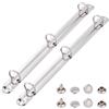 GORGECRAFT 2pz Meccanismo Raccoglitore A 4 anelli Formato A3 Anello A D di Ricambio Da 20mm Clip In Metallo Raccoglitore e Agenda Kit di Dorsi Rilegatura A Fogli Mobili Organizer Cartelle Portadocumen