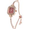 HALUKAKAH Orologio Bambini Brillante con Diamanti - Placcato Oro 18k/Oro Rosa/Platino - Quadrante Rettangolare Multicolore - Quarzo, Cinturino Regolabile in Acciaio Inox - Per Ragazzi e Ragazze