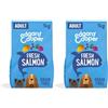 Edgard & Cooper Crochette Cani Adulti Per Cani Di Taglia Medium (1kg), Salmone Fresco, Ricetta Ipoallergenica Con Zucca, Cavolo Riccio e Patata Dolce Senza Farine Di Carne (Confezione da 2)