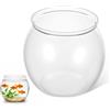 Apojgitn Mini vaso rotondo per acquario in plastica, 13 cm, per casa, soggiorno, camera da letto, ufficio, scrivania, decorazione