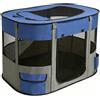 Floving Recinzione portatile per animali domestici, 90 x 70 x 60 cm, pieghevole, rettangolare, per sala di consegna, cuccia per gatti, cuccia per animali domestici chiusa, colore: blu navy