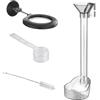 Axorafow Mangiatoia per gamberetti per acquari da 21 cm/39 cm, kit tubo per l'alimentazione dei pesci con set accordabile, tubi ad anello, imbuto per la pulizia dei piatti, (cucchiaio da 4 g incluso)
