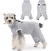 PawSailor Tuta Recupero Regolabile Cane Design Coulisse Zampe Posteriori Body Post Operatorio Maniche Zampe Cane Maschio Femmina Tutina Post Operatoria AntiLeccaggio Copertura Ferita Grigio M