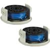 Zhanhai Confezione da 2/4/6 bobine per decespugliatore e copertura per filo adatto per Ryobi RAC124 18 Volt + Razor OLT/RLT 1830 1831 Parti di ricambio (2 pezzi)