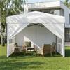 UISEBRT Gazebo pop-up stabile, impermeabile, resistente all'inverno, anti-UV, 2,5 x 2,5 m, gazebo pieghevole con 4 pannelli laterali, 3 altezze regolabili, 240-260 cm, tenda da giardino pieghevole
