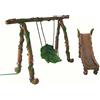 GlitZGlam Set scivolo e altalena in miniatura per fate e gnomi - Accessorio per giardino fatato