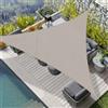 HENG FENG Tenda a Vela Impermeabile Triangolare 3x3x3m Vela Ombreggiante Parasole Protezione Raggi UV per Esterno Giardino terrazza Colore Taupe