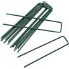 Milaloko 30 Pack 15cm a Forma di U Giardino di Sicurezza Peg in Acciaio Zincato a Terra Ppinze per Tessuto di Erba, Rete, Erba Artificiale, Tenda, Membrana, Verde