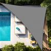 JUQG Vela Parasole Impermeabile Dell'ombrellone 4x4x4m, Tessuto Oxford 420D Vela Ombreggiante, Resistente ai Raggi UV 95%, Vela Ombreggiante per Piscina, Giardino, Terrazza, Parco, Campeggio - Grigio